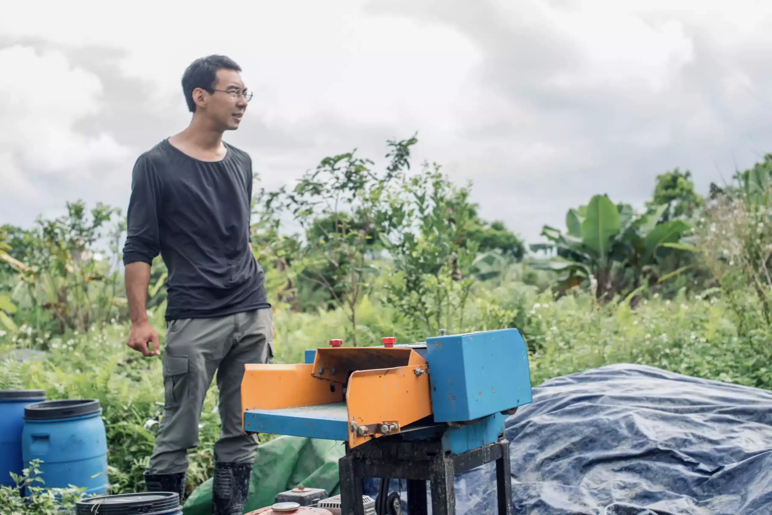 幸延在深溝自製微型氣象站記錄在地天氣數據