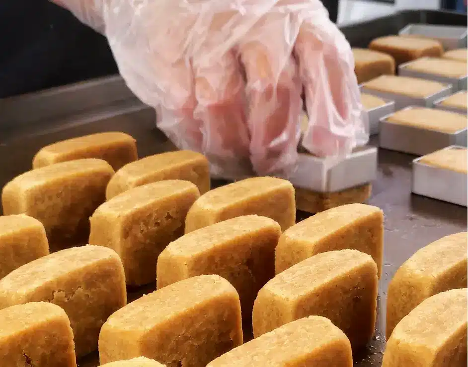 米鳳酥純米點心特寫,百分之百米穀粉與宜蘭二湖土鳳梨製作