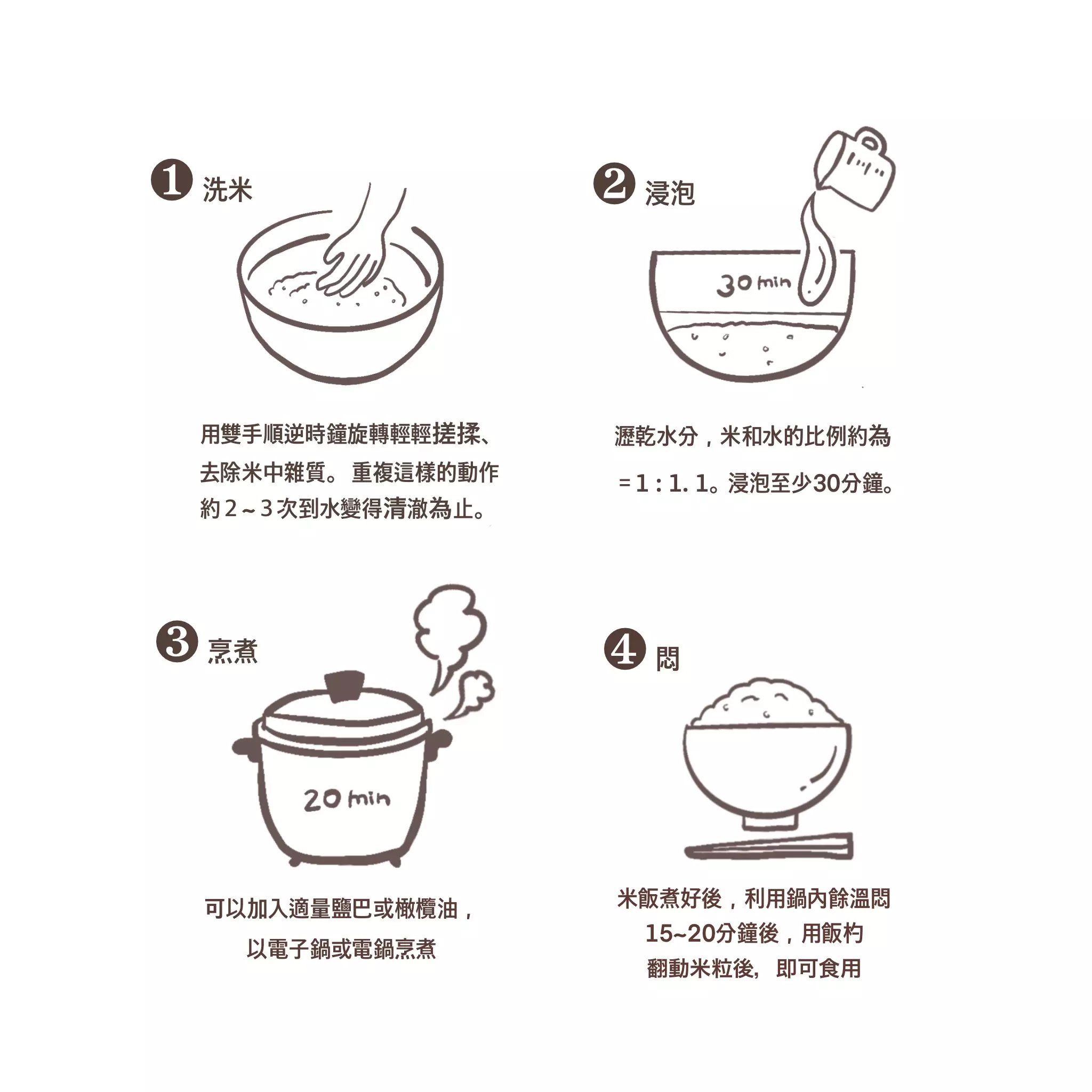 手繪米的煮法