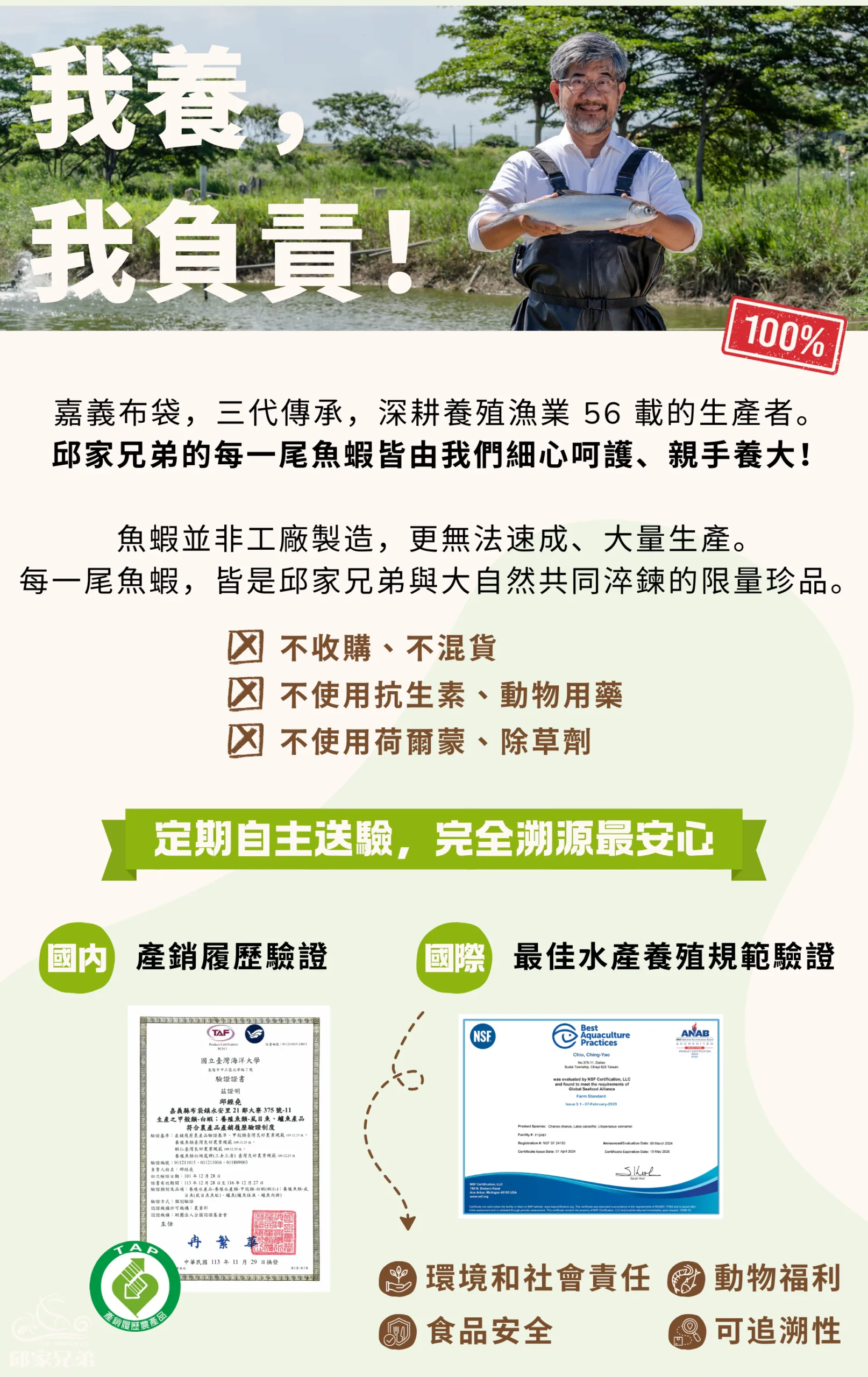 我養我負責檢驗證明